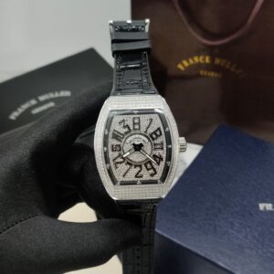 Franck Muller V-45 Crazy Hour Silver Diamond Edition