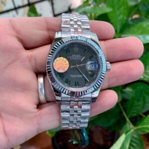 silver chain automatic rolex yz