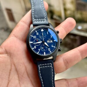 IWC Pilot's Chronograph Blue Dial-Black Bezel