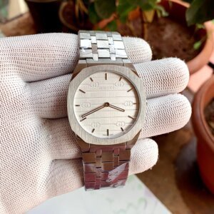 white dial chain strap