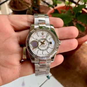 rolex automatic dweller silver
