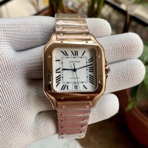 rose gold chain automatic cartier