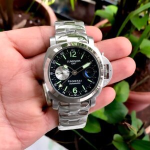 Luminor Panerai GMT PAM Silver Automatic