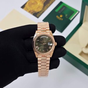 daydate rosegold chain gents automatic