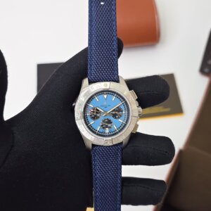blue dial quartz watch