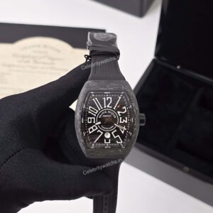 black carbon bezel with black strap