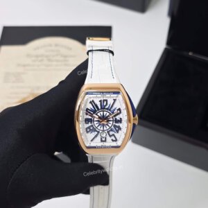 white dial with white strap
