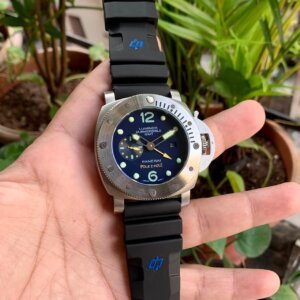luminor black silicon strap