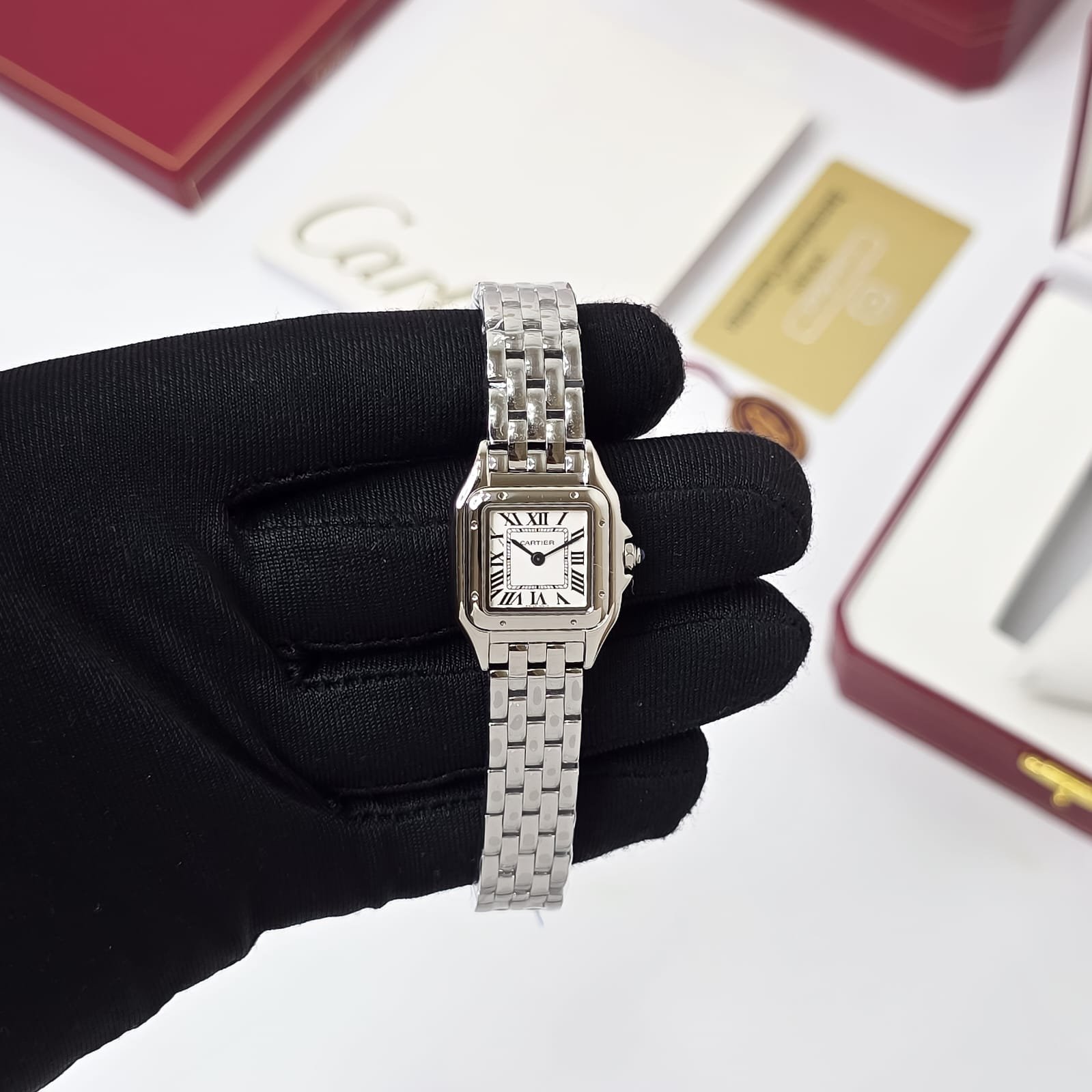 white dial cartier quartz