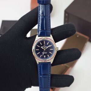 blue dial ladies watch quartz