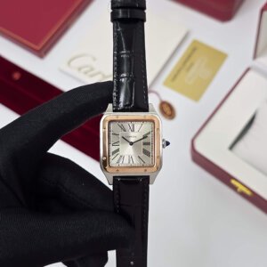 cartier black strap watch