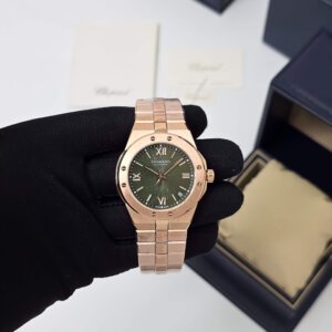 rose gold swiss machine watch