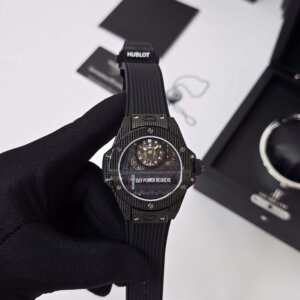 full black dial watch automatic with black strap