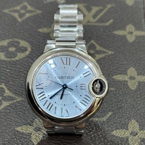 Cartier Ballon Bleu Steel Blue Ladies 33MM Automatic OEM