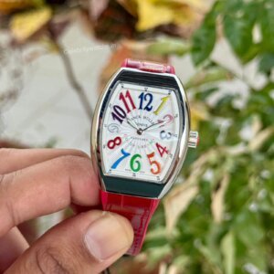 Franck Muller Color Dreams Red-Silver Quartz Ladies