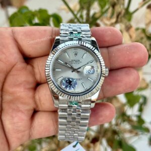 Rolex DateJust Silver Dial Diamond Figure Jubilee Semi ETA