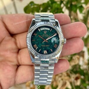 Rolex DayDate Silver-Green Starry Dial Automatic YZ